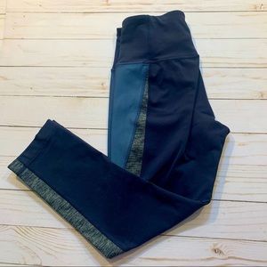Athleta- Blue and Grey Capri Leggings- XS